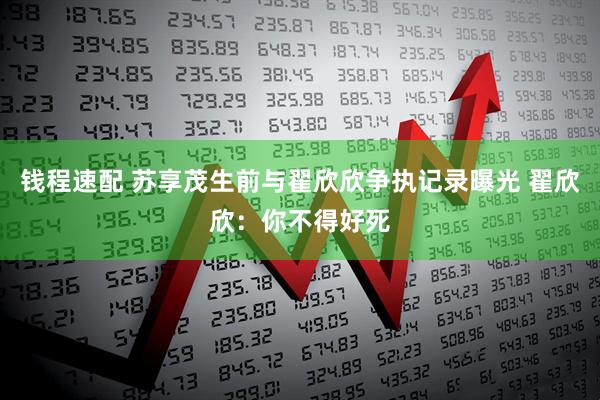 钱程速配 苏享茂生前与翟欣欣争执记录曝光 翟欣欣：你不得好死