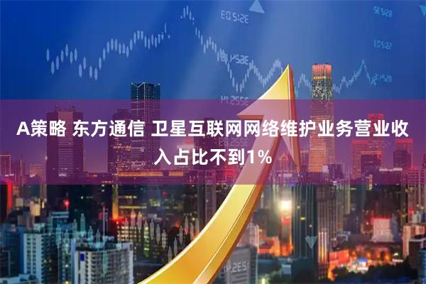 A策略 东方通信 卫星互联网网络维护业务营业收入占比不到1%